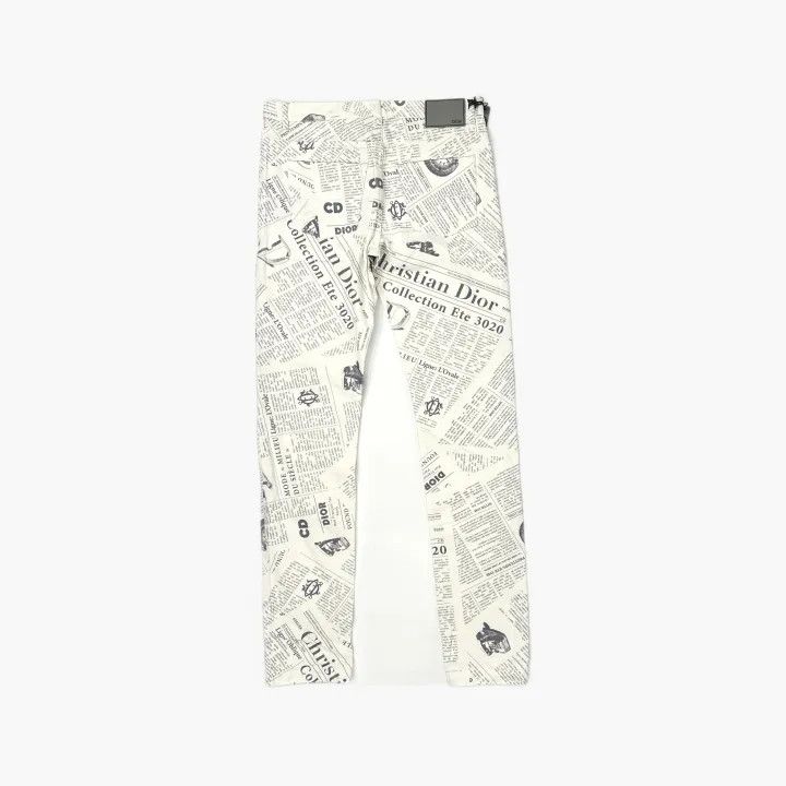 Dior Dior Printed Denim Pants for Unisex 0079 Size US 31 - 3 Thumbnail