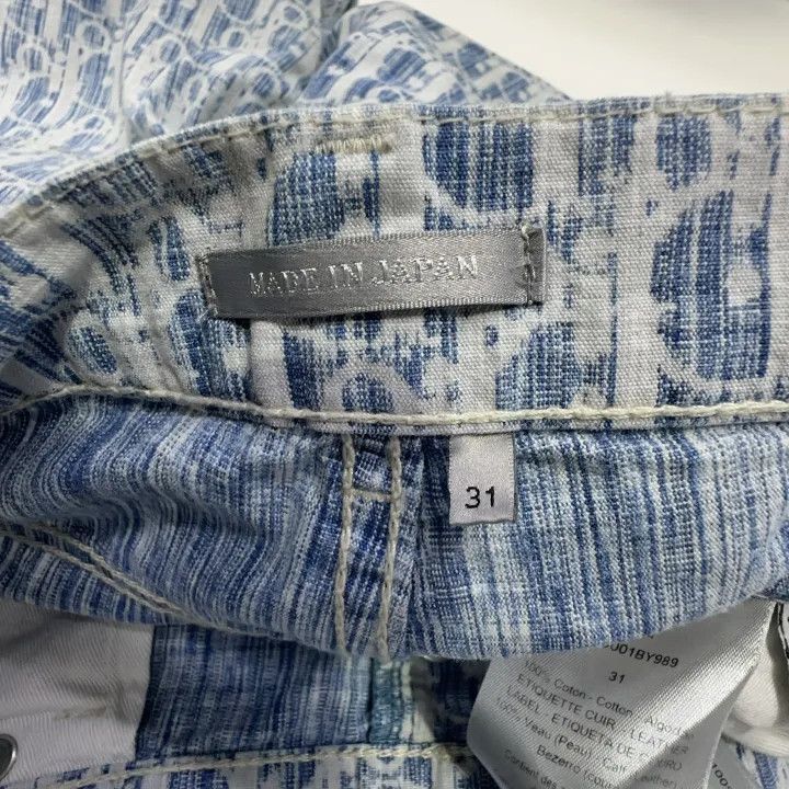 Dior Dior Blue Printed Slim Fit Jeans 0079 Size US 31 - 5 Thumbnail