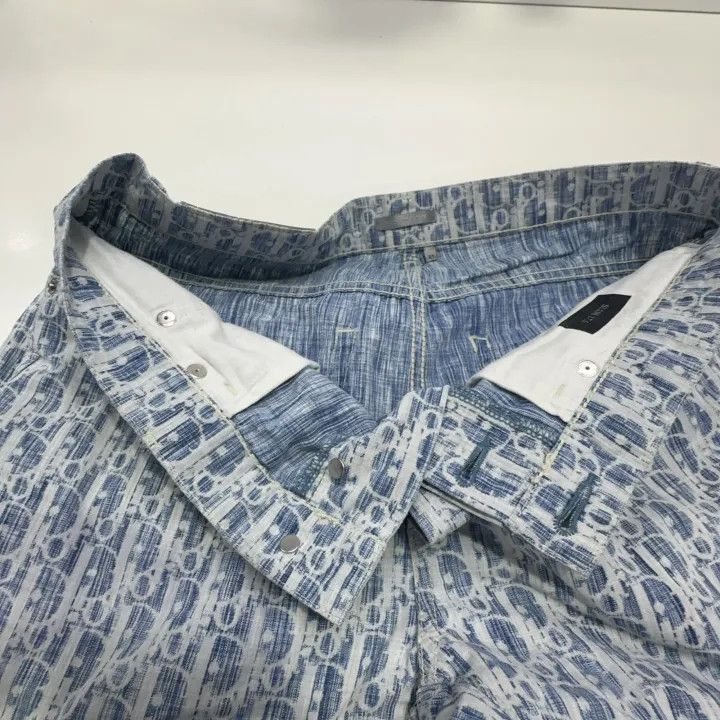 Dior Dior Blue Printed Slim Fit Jeans 0079 Size US 31 - 8 Thumbnail