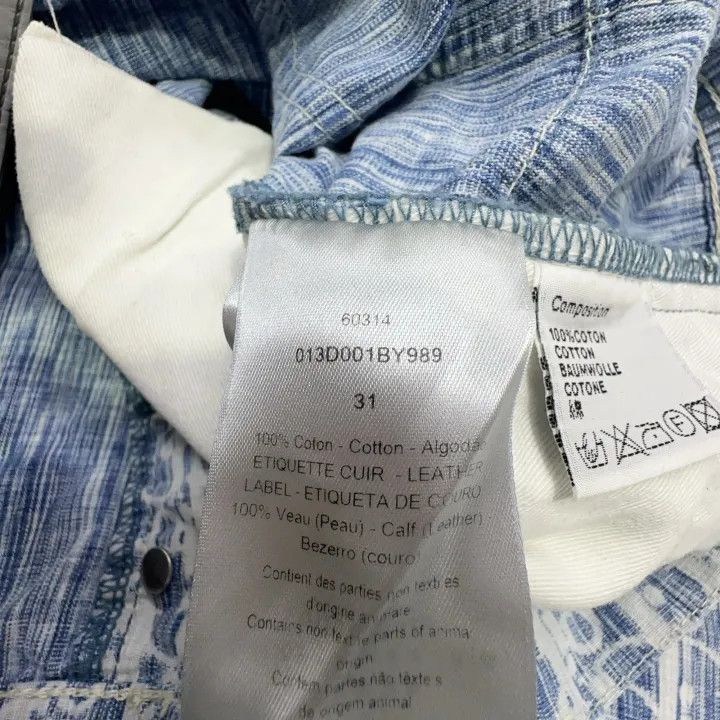 Dior Dior Blue Printed Slim Fit Jeans 0079 Size US 31 - 4 Thumbnail