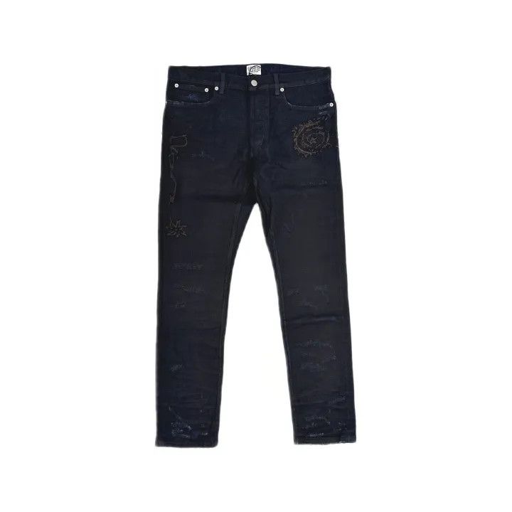 Dior Dior x Travis Scott Embroidered Denim Pants 0079 Size US 32 / EU 48 - 2 Thumbnail