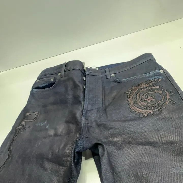 Dior Dior x Travis Scott Embroidered Denim Pants 0079 Size US 33 - 8 Thumbnail