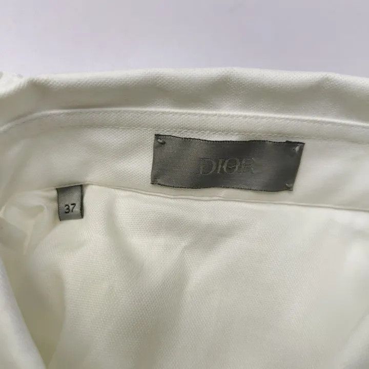 Dior Dior Men's White Gothic Dot Long Sleeve Shirt 0079 Size US S / EU 44-46 / 1 - 3 Thumbnail