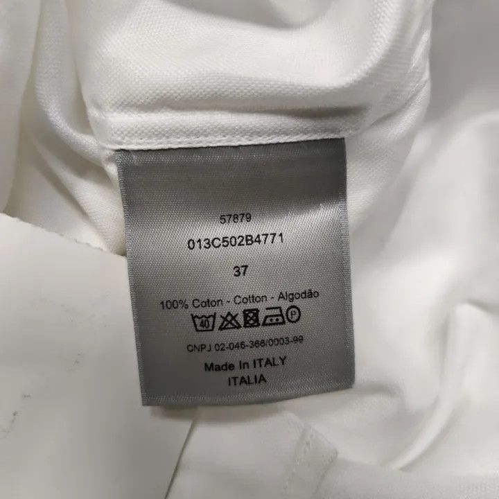Dior Dior Men's White Gothic Dot Long Sleeve Shirt 0079 Size US S / EU 44-46 / 1 - 4 Thumbnail