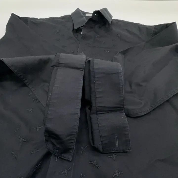 Dior Dior Classic Black Embroidered Long Sleeve Shirt 0079 Size US M / EU 48-50 / 2 - 11 Thumbnail
