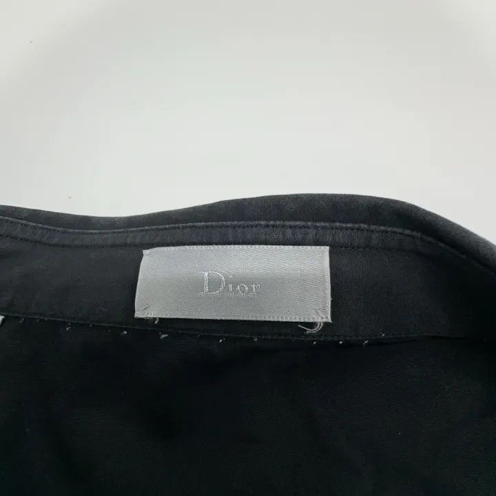 Dior Dior Classic Black Embroidered Long Sleeve Shirt 0079 Size US M / EU 48-50 / 2 - 5 Thumbnail