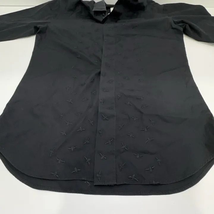 Dior Dior Classic Black Embroidered Long Sleeve Shirt 0079 Size US M / EU 48-50 / 2 - 12 Thumbnail