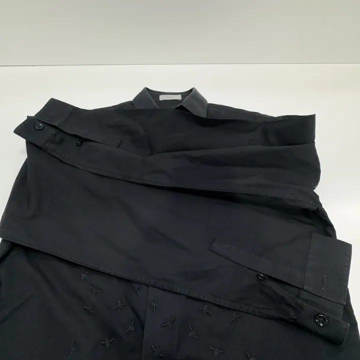 Dior Dior Classic Black Embroidered Long Sleeve Shirt 0079 Size US M / EU 48-50 / 2 - 10 Thumbnail