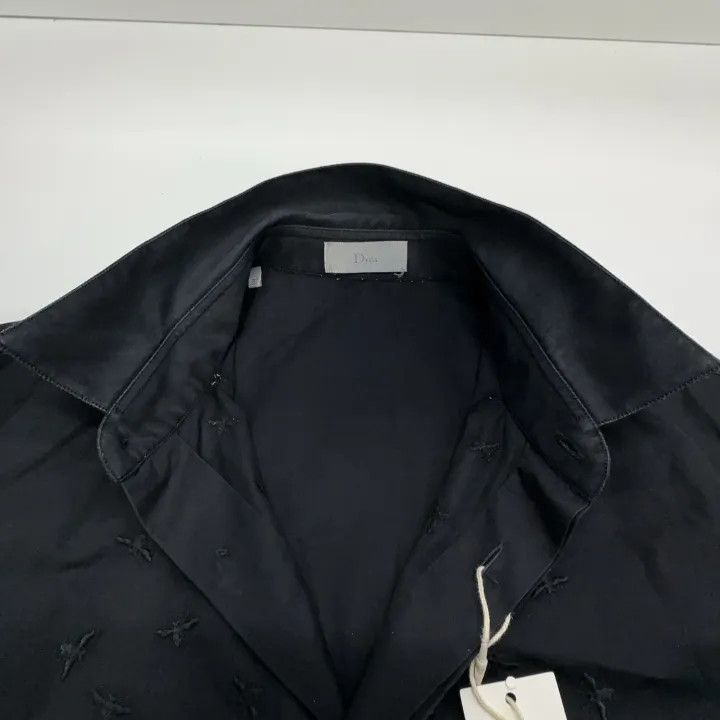 Dior Dior Classic Black Embroidered Long Sleeve Shirt 0079 Size US M / EU 48-50 / 2 - 7 Thumbnail