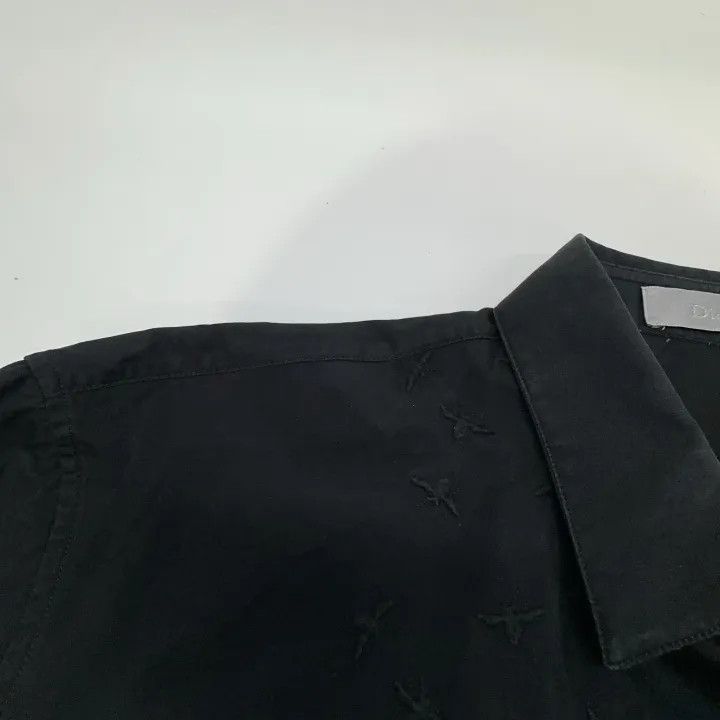 Dior Dior Classic Black Embroidered Long Sleeve Shirt 0079 Size US M / EU 48-50 / 2 - 9 Thumbnail