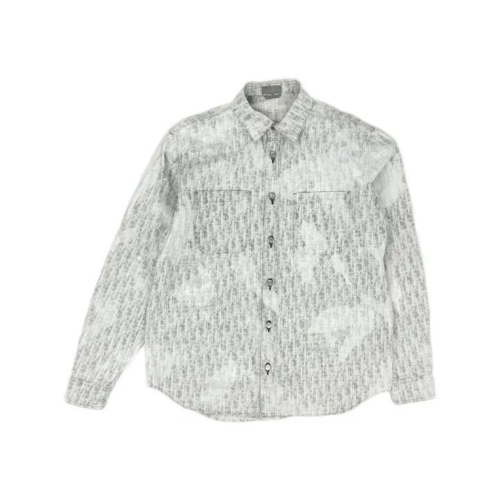Dior Dior FW21 Oblique Loose Long Sleeve Shirt 0079 Size US M / EU 48-50 / 2 - 2 Thumbnail