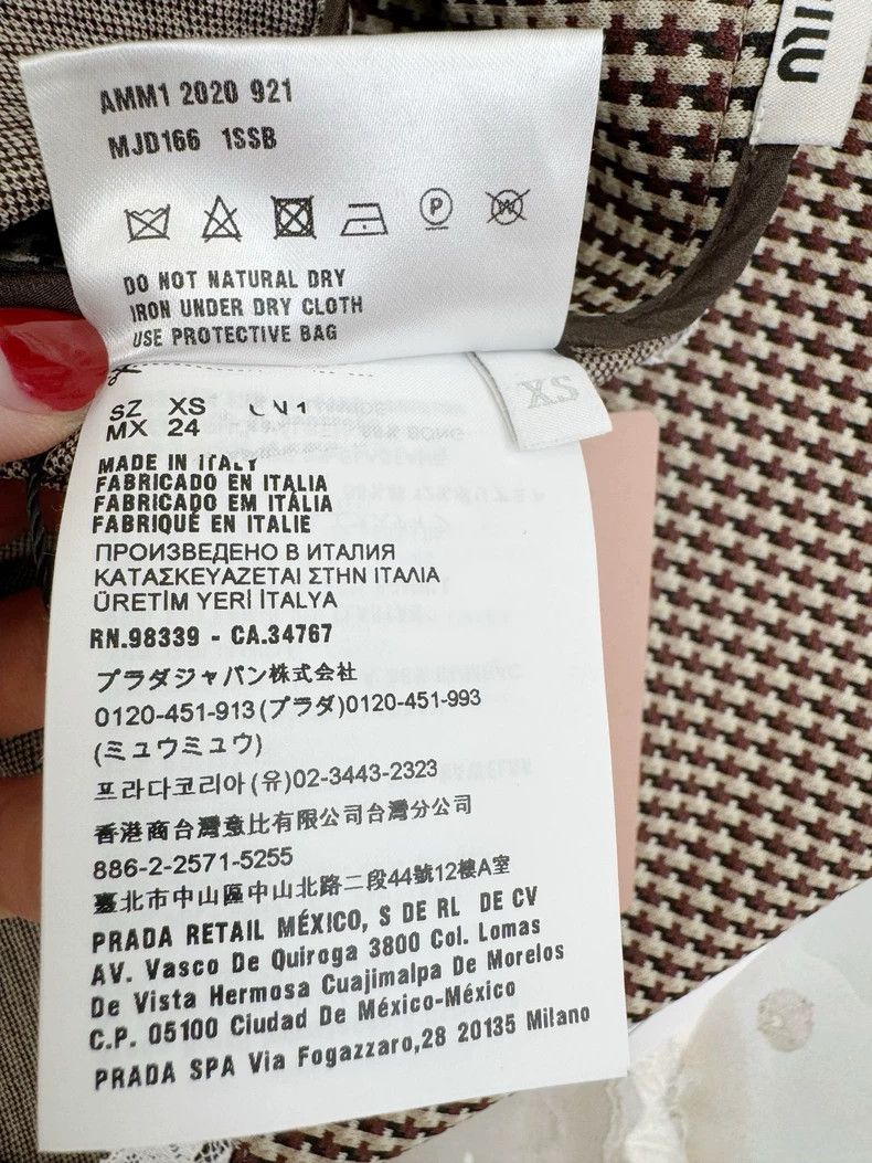 Miu Miu Miumiu Gingham Skirt Size XS for Sale Size 22" - 3 Thumbnail