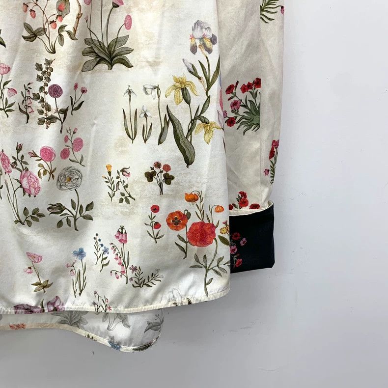 Max Mara Maxmara Floral Print Off-Shoulder Long Sleeve Top Size XS / US 0-2 / IT 36-38 - 4 Thumbnail