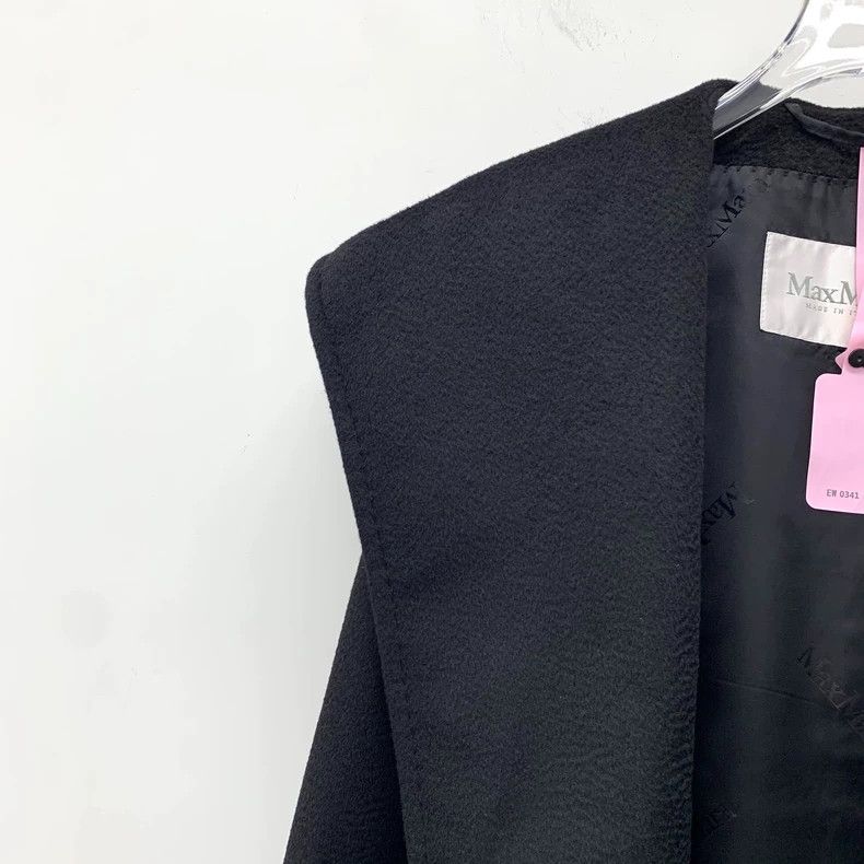 Max Mara Maxmara Black Hooded Belted Coat Size XS Size XS / US 0-2 / IT 36-38 - 3 Thumbnail