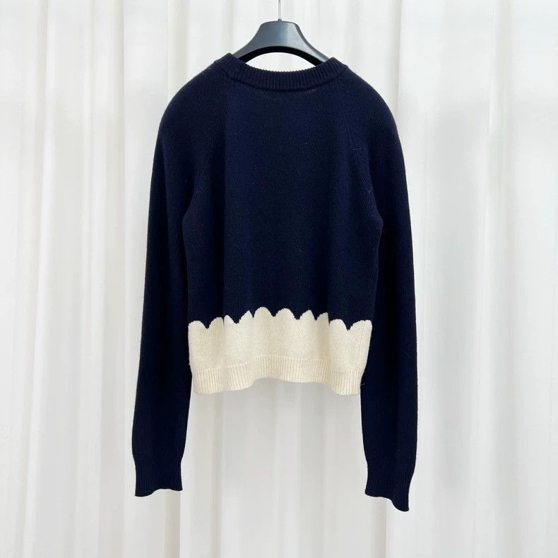 Chloe Chloe Color Block Wool Knit Sweater Size S / US 4 / IT 40 - 2 Thumbnail