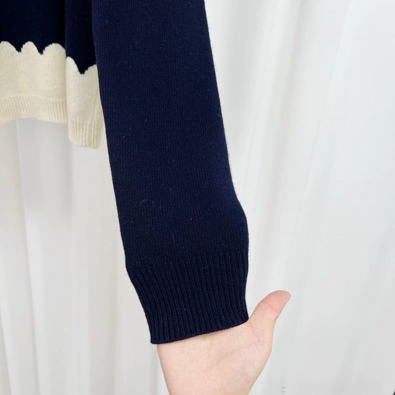 Chloe Chloe Color Block Wool Knit Sweater Size S / US 4 / IT 40 - 4 Thumbnail