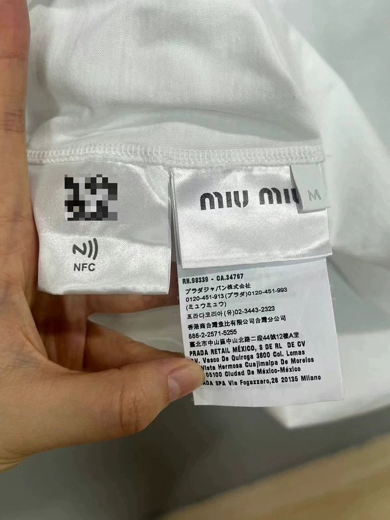 Miu Miu Miumiu Navy Collar Short Sleeve Shirt Size M / US 6-8 / IT 42-44 - 3 Thumbnail