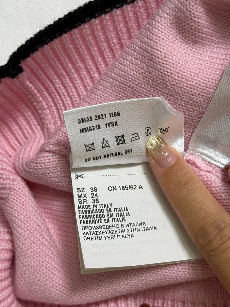 Miu Miu MiuMiu Pink Logo Knit Wool Skirt Size 38" / US 16 / IT 52 - 5 Thumbnail