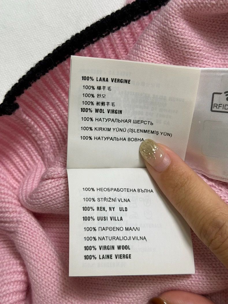 Miu Miu MiuMiu Pink Logo Knit Wool Skirt Size 38" / US 16 / IT 52 - 6 Thumbnail