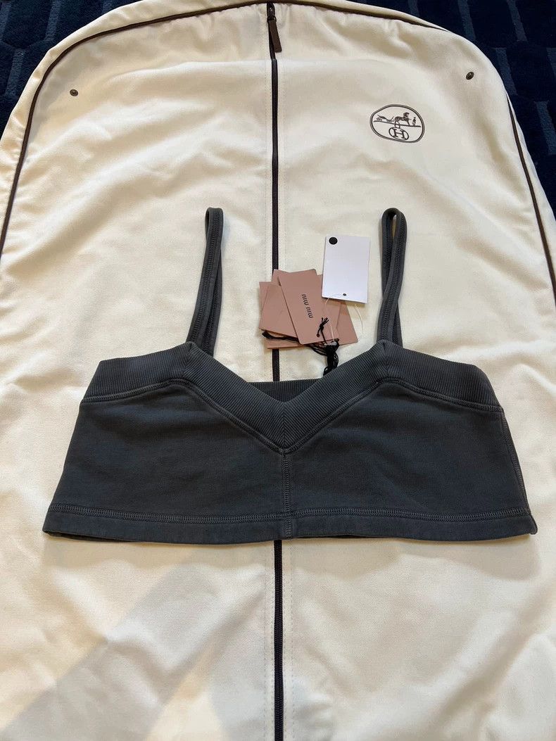 Miu Miu MiuMiu Gray Sleeveless Top with Tags Size M / US 6-8 / IT 42-44 - 2 Thumbnail