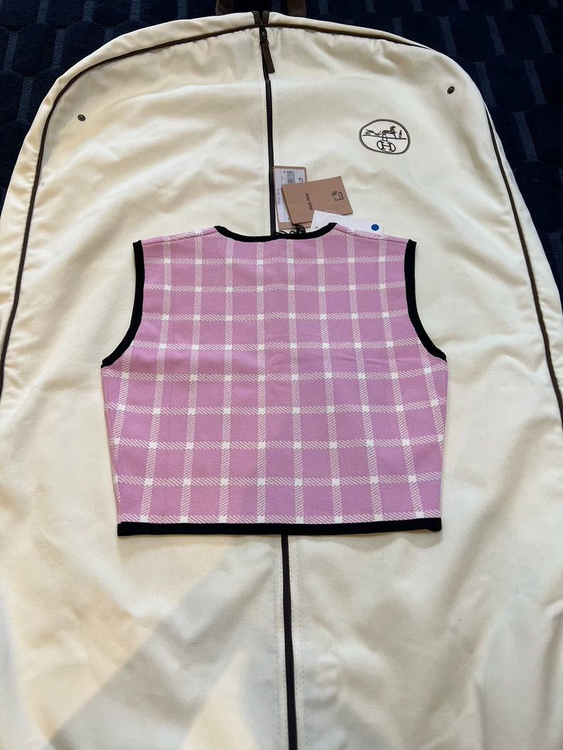 Miu Miu MiuMiu Pink Checkered Sleeveless Top Size S / US 4 / IT 40 - 2 Thumbnail