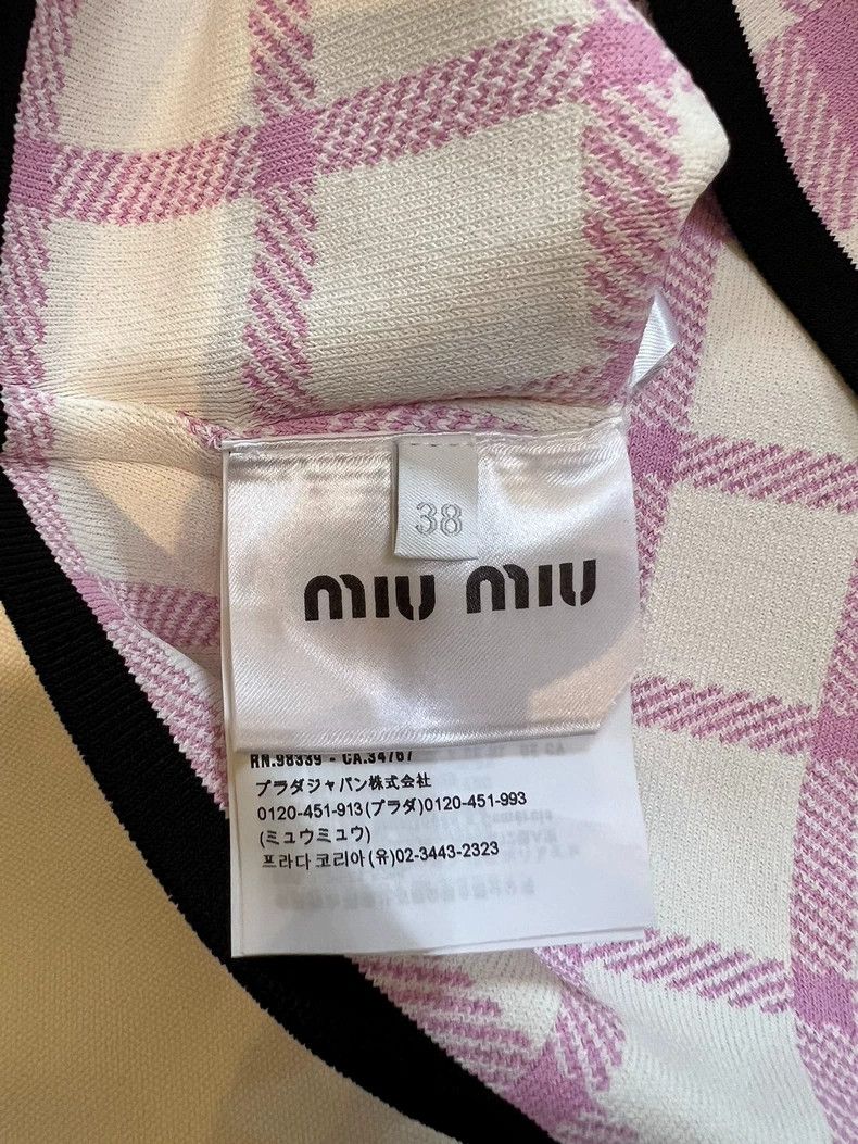 Miu Miu MiuMiu Pink Checkered Sleeveless Top Size S / US 4 / IT 40 - 4 Thumbnail