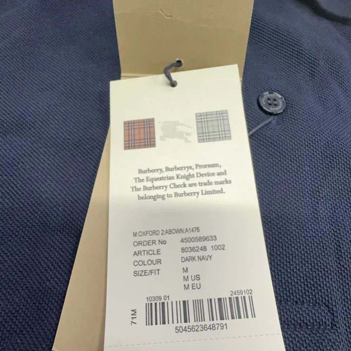 Burberry Burberry Embroidered Logo Short Sleeve Polo Shirt Size US M / EU 48-50 / 2 - 11 Thumbnail