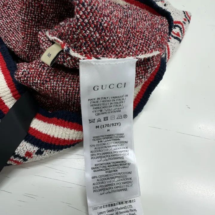 Gucci Gucci Red Logo Knit Polo Shirt for Women Size M / US 6-8 / IT 42-44 - 3 Thumbnail
