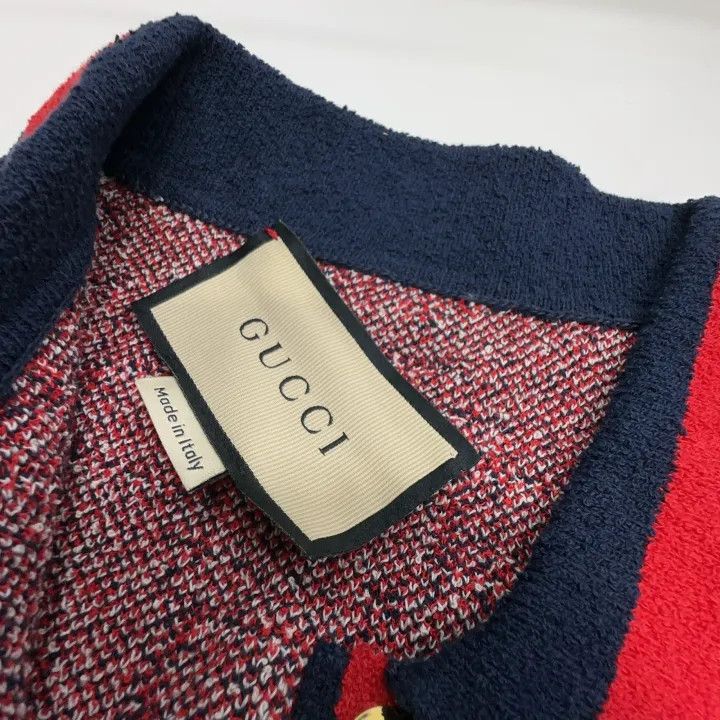 Gucci Gucci Red Logo Knit Polo Shirt for Women Size M / US 6-8 / IT 42-44 - 2 Thumbnail