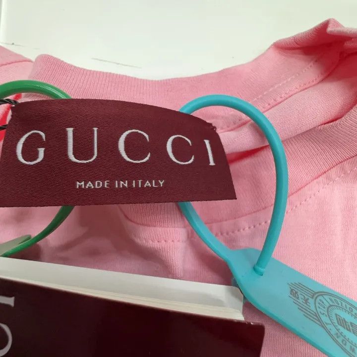 Gucci Gucci SS24 Logo Print Pink T-Shirt Size M / US 6-8 / IT 42-44 - 3 Thumbnail
