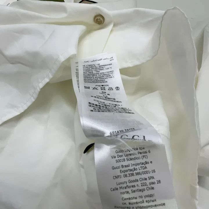Gucci Gucci Love Parade White Cropped Long Sleeve Shirt Size L / US 10 / IT 46 - 5 Thumbnail