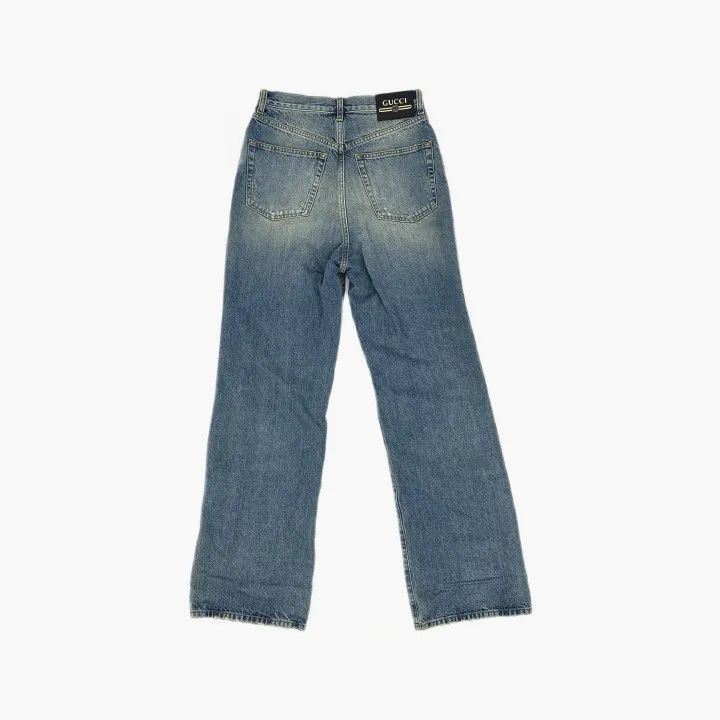 Gucci Gucci Distressed Blue High-Waisted Jeans Size 25" / US 0 / IT 36 - 3 Thumbnail