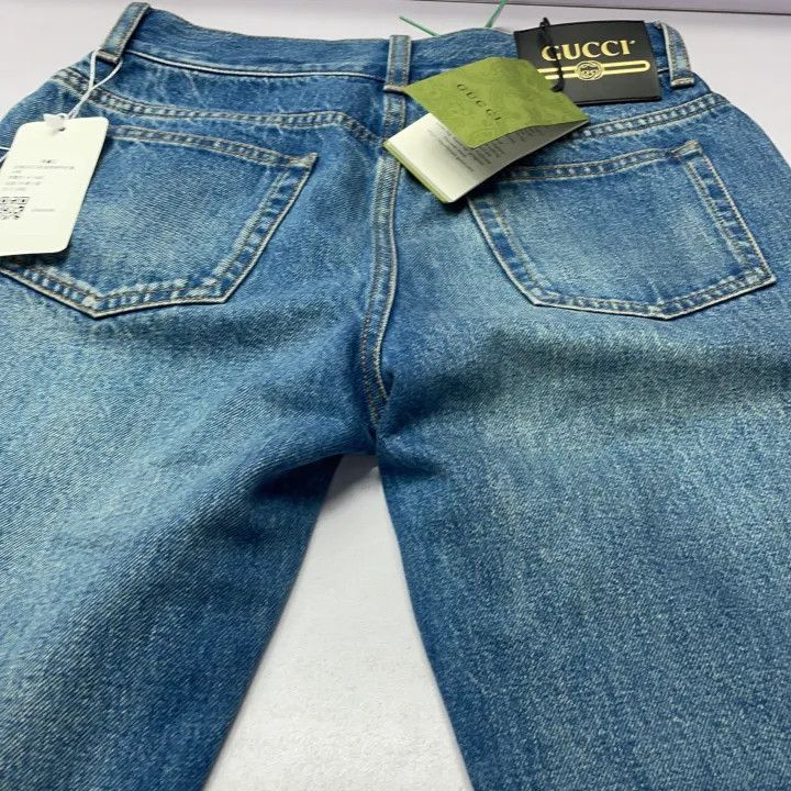Gucci Gucci Women's Blue Straight Leg Casual Jeans Size 24" / US 00 / IT 34 - 8 Thumbnail
