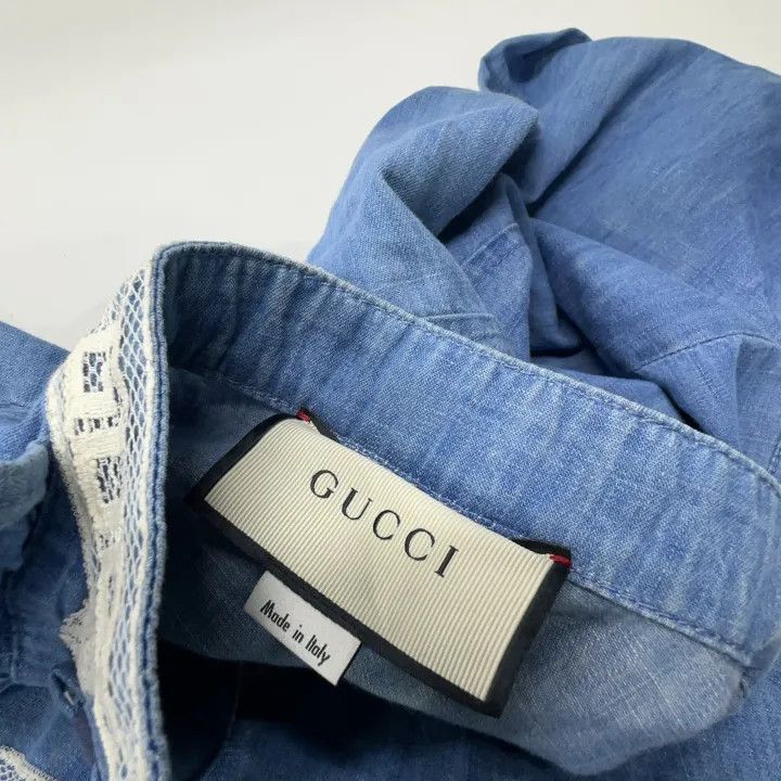 Gucci Gucci Bohemian Style Dress in Blue Size M / US 6-8 / IT 42-44 - 5 Thumbnail