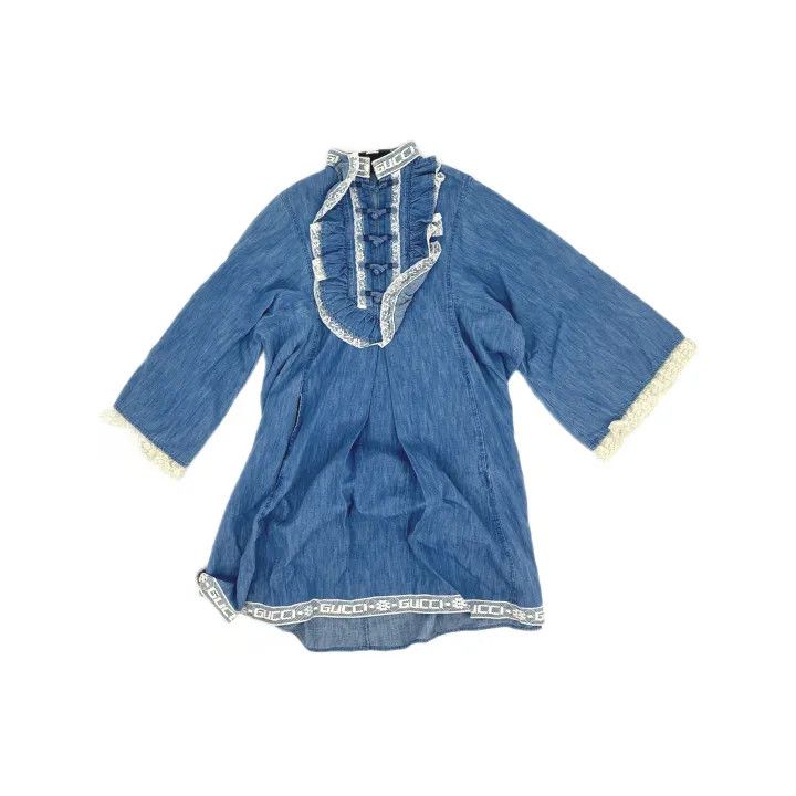 Gucci Gucci Bohemian Style Dress in Blue Size M / US 6-8 / IT 42-44 - 2 Thumbnail