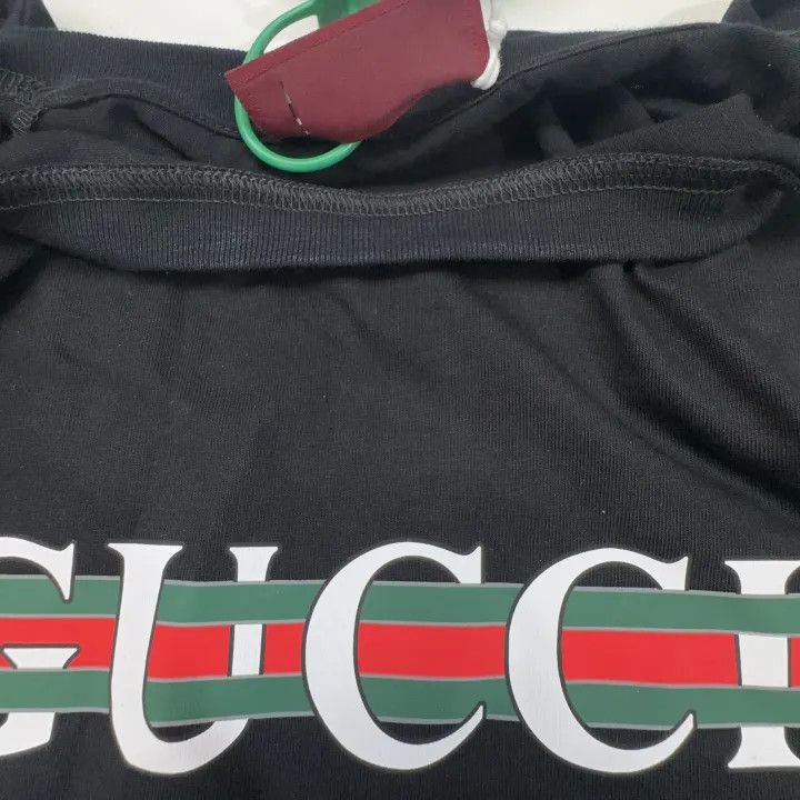 Gucci GUCCI Logo Print Black Short Sleeve T-Shirt Size S / US 4 / IT 40 - 6 Thumbnail