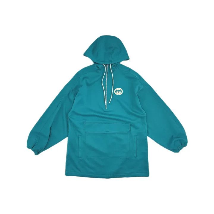 Gucci Gucci SS22 Logo Hoodie Dress in Blue Size S / US 4 / IT 40 - 2 Thumbnail
