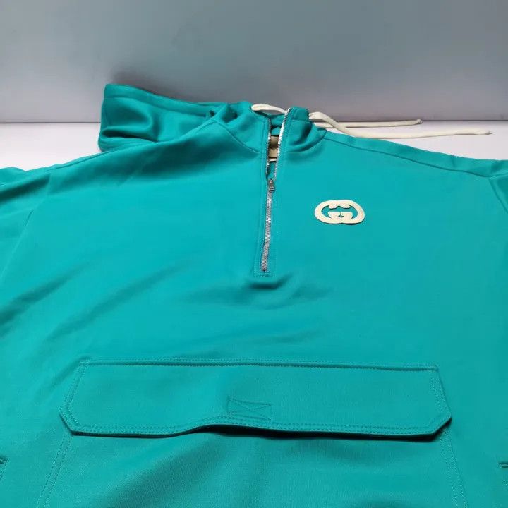 Gucci Gucci SS22 Logo Hoodie Dress in Blue Size S / US 4 / IT 40 - 12 Thumbnail