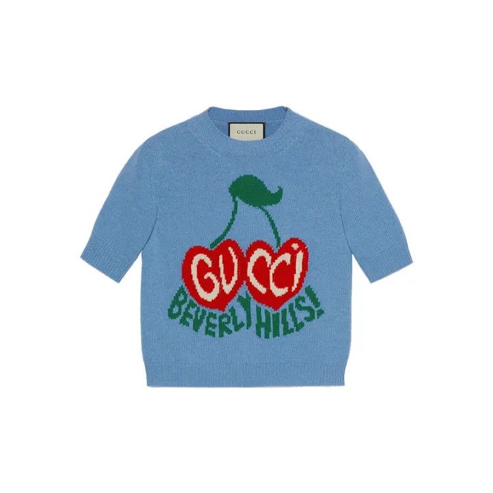 Gucci Gucci Short Cherry Knit Sweater Women Size M / US 6-8 / IT 42-44 - 2 Thumbnail