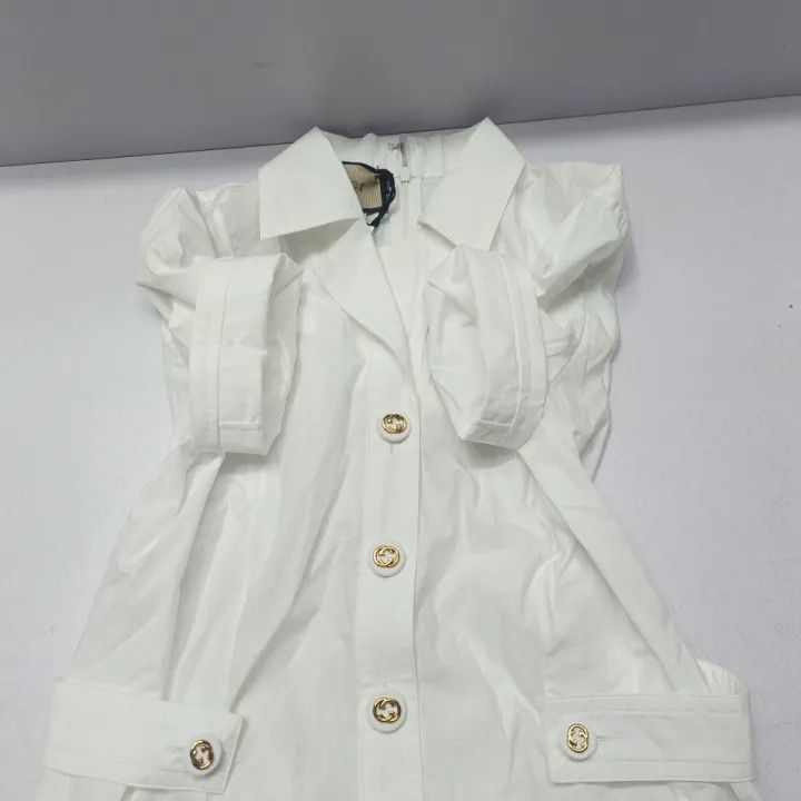 Gucci Gucci SS23 Button-Up Long White Dress Size M / US 6-8 / IT 42-44 - 8 Thumbnail