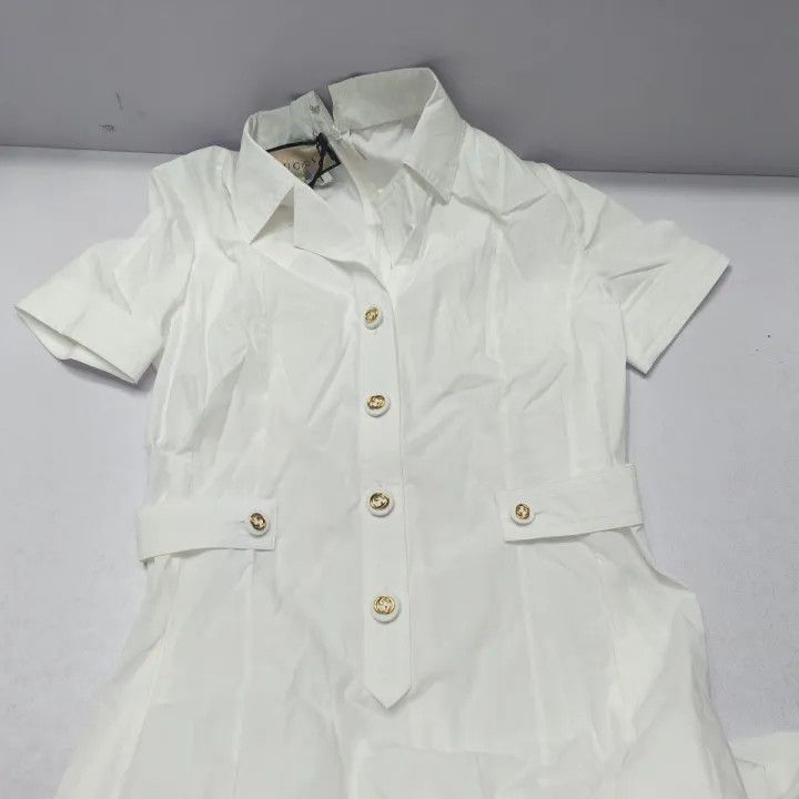 Gucci Gucci SS23 Button-Up Long White Dress Size M / US 6-8 / IT 42-44 - 13 Thumbnail