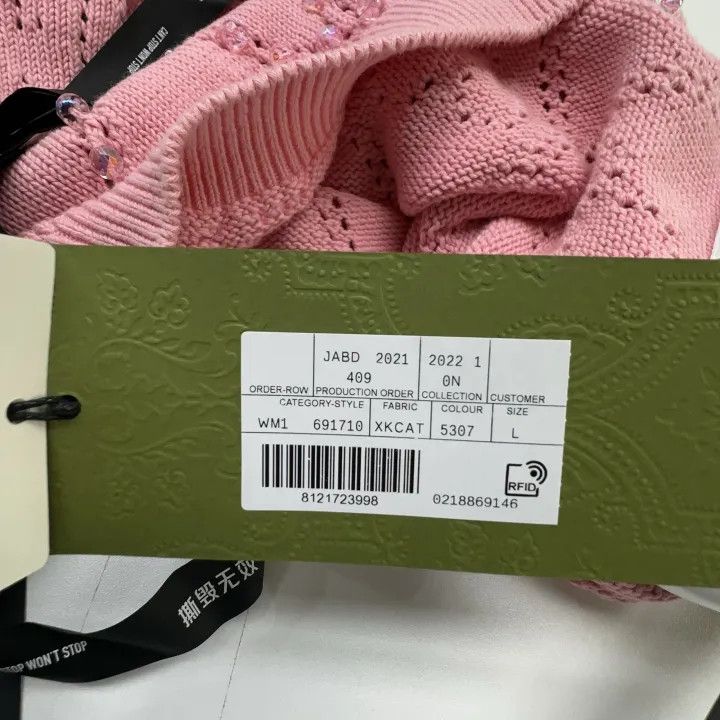 Gucci Gucci Pink Short Sleeve Knitted Top Size L / US 10 / IT 46 - 4 Thumbnail