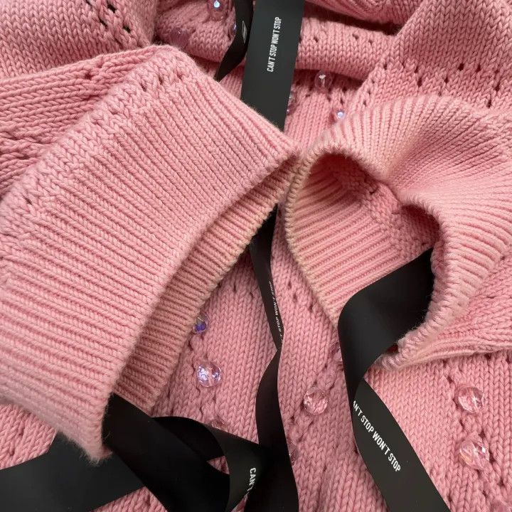 Gucci Gucci Pink Short Sleeve Knitted Top Size L / US 10 / IT 46 - 7 Thumbnail