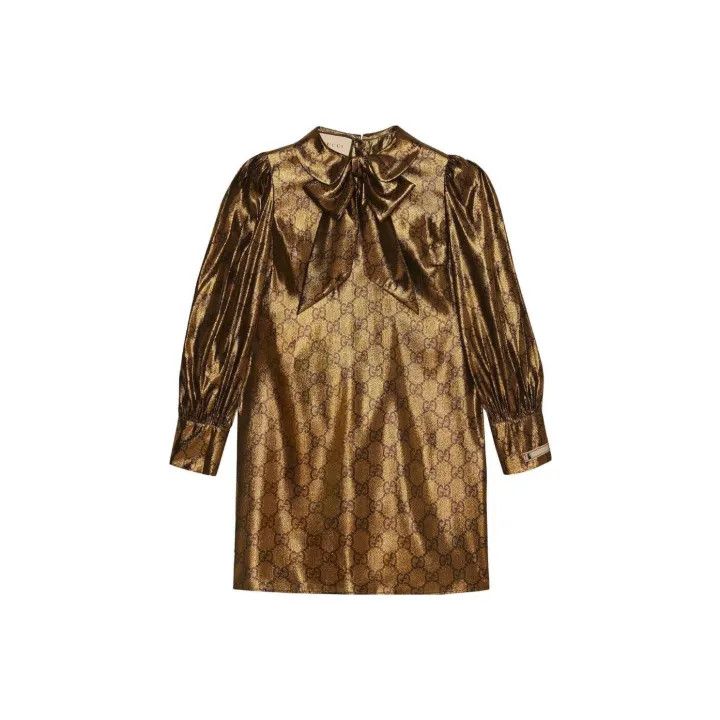 Gucci Gucci SS23 Golden Logo Long Sleeve Dress Size M / US 6-8 / IT 42-44 - 2 Thumbnail