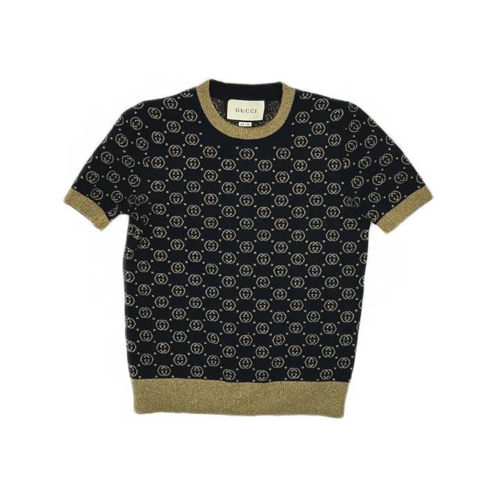 Gucci Gucci Black Logo Knit Wool Sweater Size M / US 6-8 / IT 42-44 - 2 Thumbnail