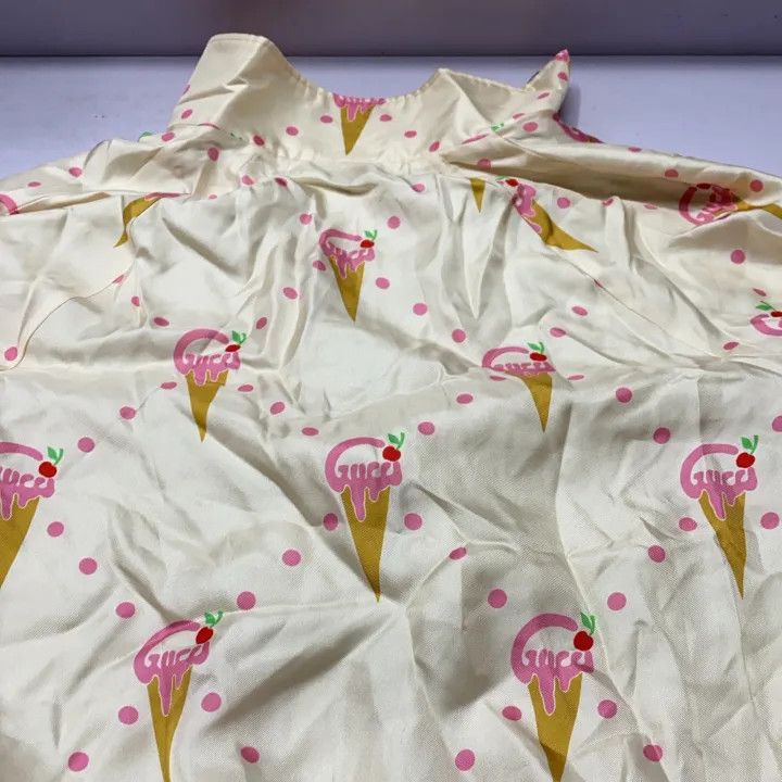 Gucci GUCCI Ice Cream Pattern Silk Zip Jacket Size S / US 4 / IT 40 - 6 Thumbnail