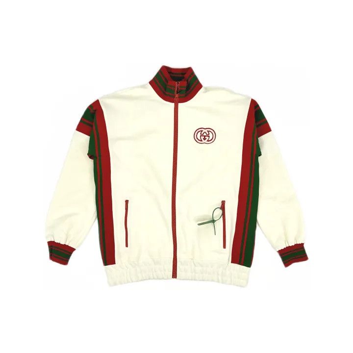 Gucci Gucci SS23 Knit Zip-Up Jacket in Ivory Size L / US 10 / IT 46 - 2 Thumbnail