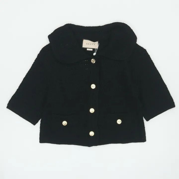 Gucci Gucci SS23 Black Knitted Short Sweater Size S / US 4 / IT 40 - 2 Thumbnail