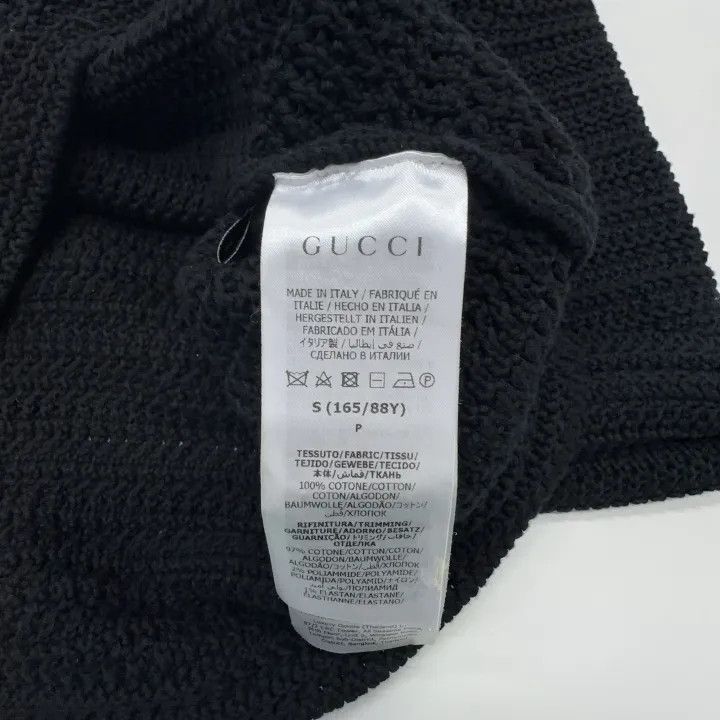 Gucci Gucci SS23 Black Knitted Short Sweater Size S / US 4 / IT 40 - 13 Thumbnail