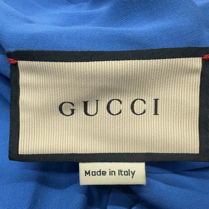 Gucci Gucci Blue Long Sleeve High Neck Shirt Size M / US 6-8 / IT 42-44 - 4 Thumbnail